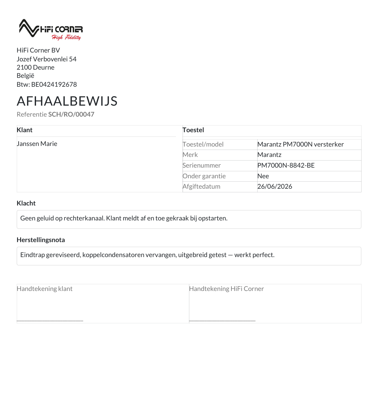 Afhaalbewijs