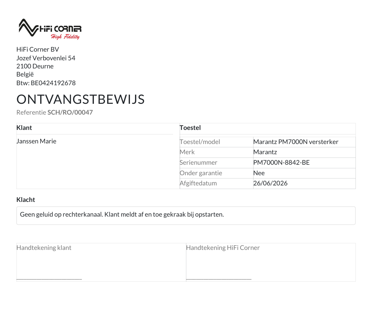 Ontvangstbewijs